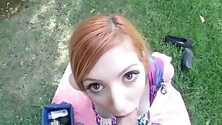 Stepson Fucks His Big-boobed Red-haired Mummy Stepmother Outdoor